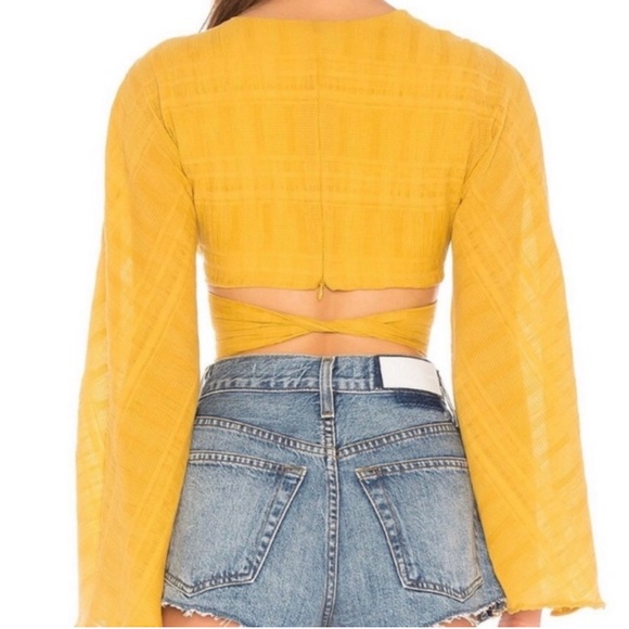 Tularosa - Molly Blouse in Mustard Yellow (size small) - Picture 3 of 8